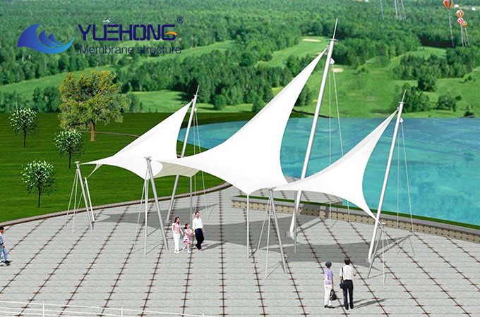 Abri de paysage en structure membrane